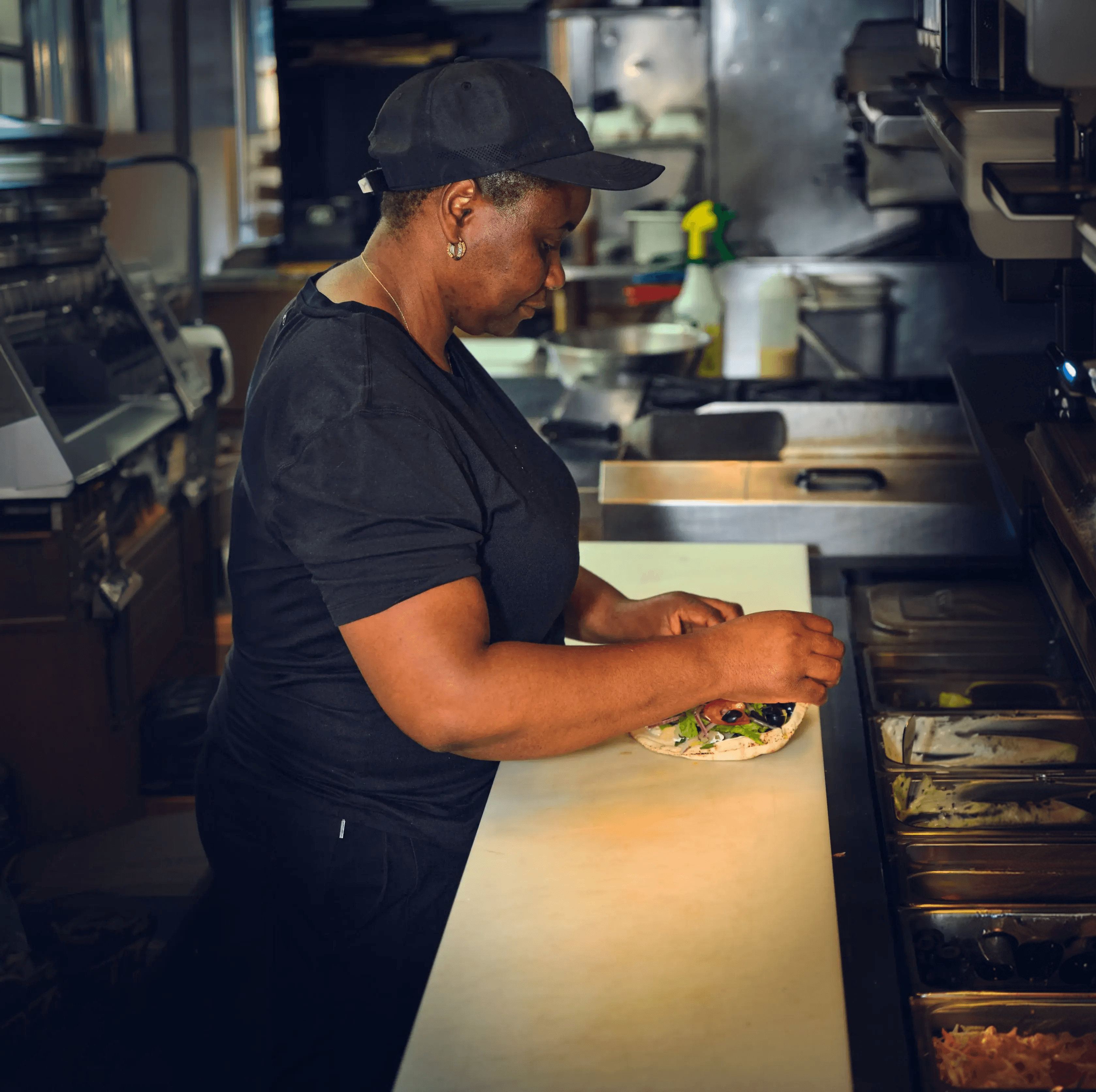 Chef preparing food